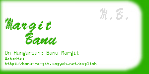 margit banu business card